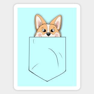 Corgi in a Pocket Magnet